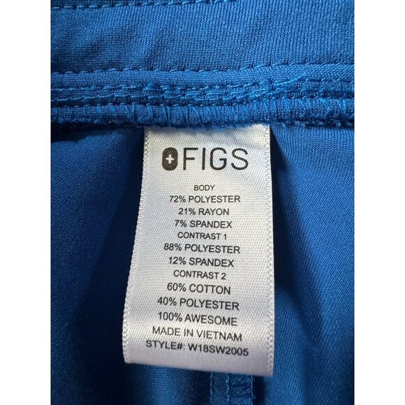 Figs Women's Sz M Zamora Royal Blue Medical Scrub Pants Joggers - Picture 4 of 12